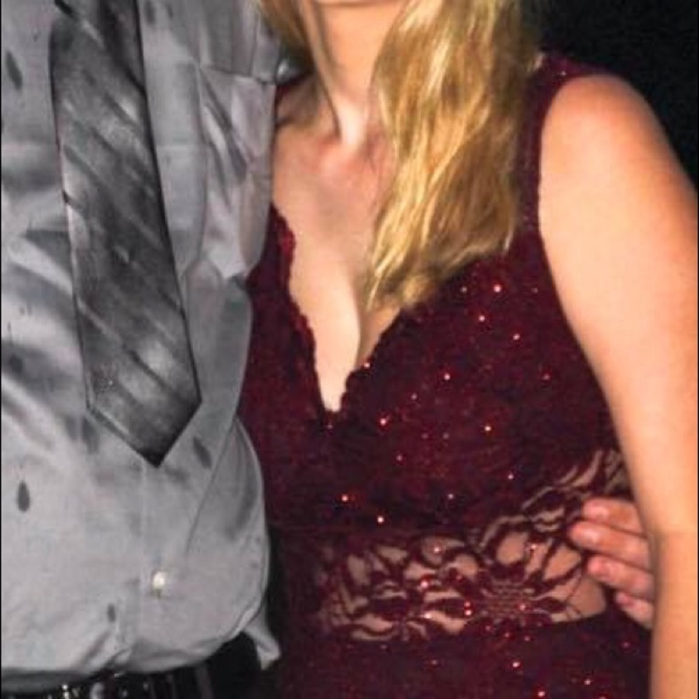 Burgundy homecoming dress